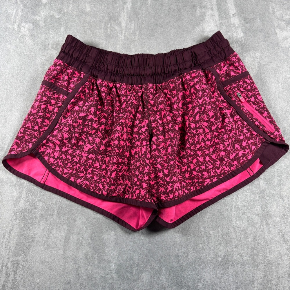 Lululemon Tracker Short III 4" Mountain Peaks Bon Bon Bordeaux Drama Size 8